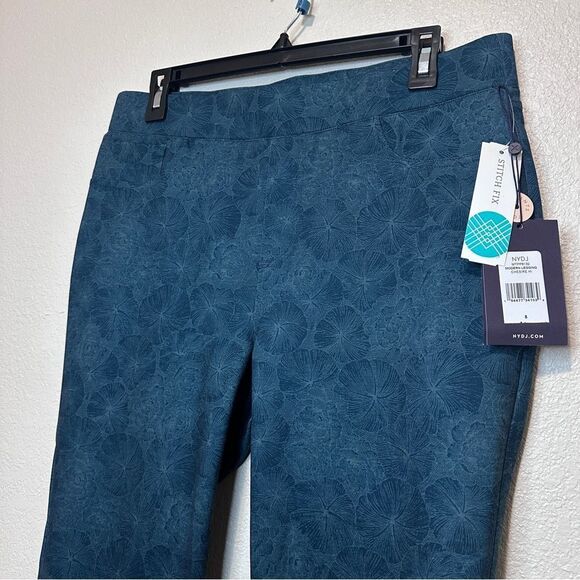 NYDJ Modern Legging Pull on Jeans Cheshire Hill Dark Teal Green Size 8 NWT $99 - Picture 6 of 11